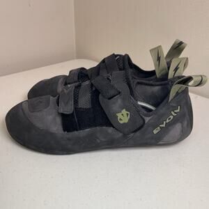 Evolv Men’s Size 12.5 Shoes Kronos Rock Climbing Black Olive Gray Women’s 13.5